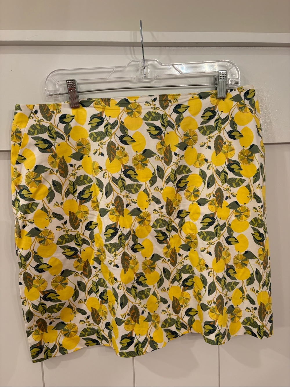 Boden Lemon-Print Mini Skirt - White, Yellow & Green